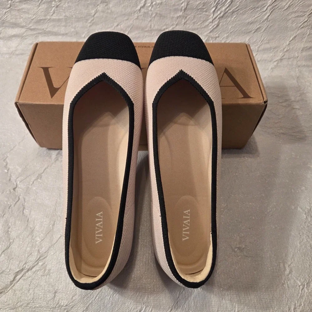VIVAIA Margo 2.0 Square Toe Flats Comfort Arch Support Sustainable EU 39 US 8 - Picture 11 of 16